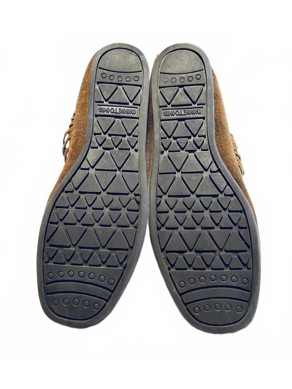 Minnetonka Dusty Brown Suede Concho Fringe High Top Back Zip Moccasin Boots 9 - Picture 7 of 8